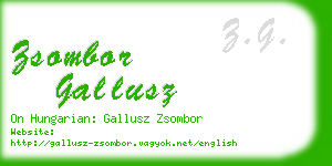 zsombor gallusz business card